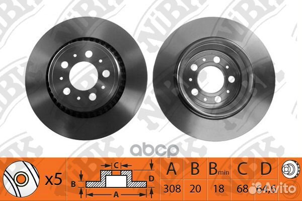 Диск торм.зад. RN1181 NiBK