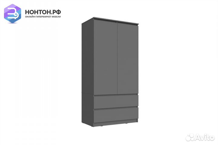 Шкаф Челси 2-х дверный графит