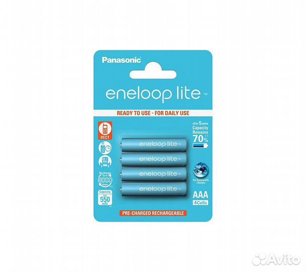 Аккумулятор Panasonic Eneloop Lite AAA 550 4BP (BK-4lcce/4BE)