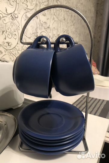 Чашки чайные кофейные на подставке набор