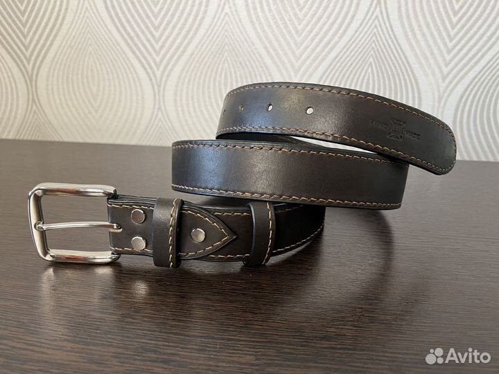 Ремень кожаный ручной работы