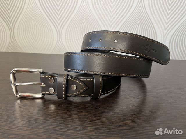 Ремень кожаный ручной работы