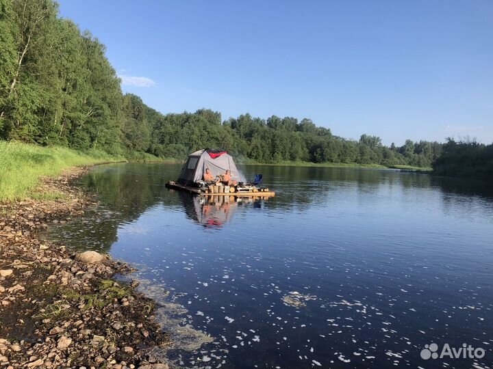 Сплав на плоту. Выходные на природе