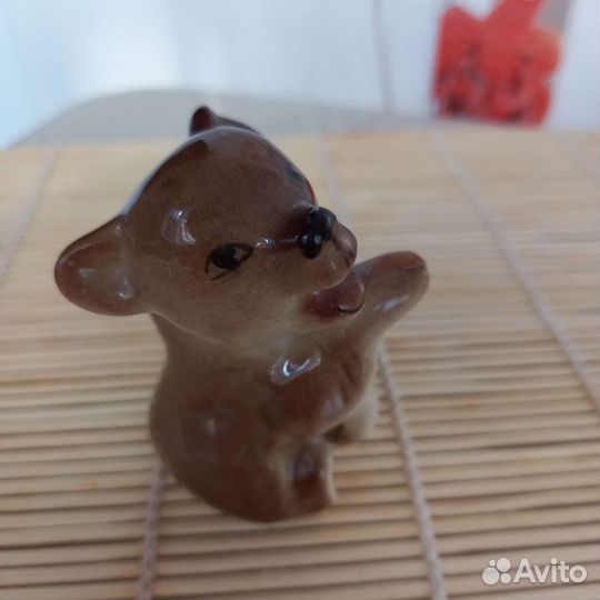 Медведь, мишка, статуэтка фарфор