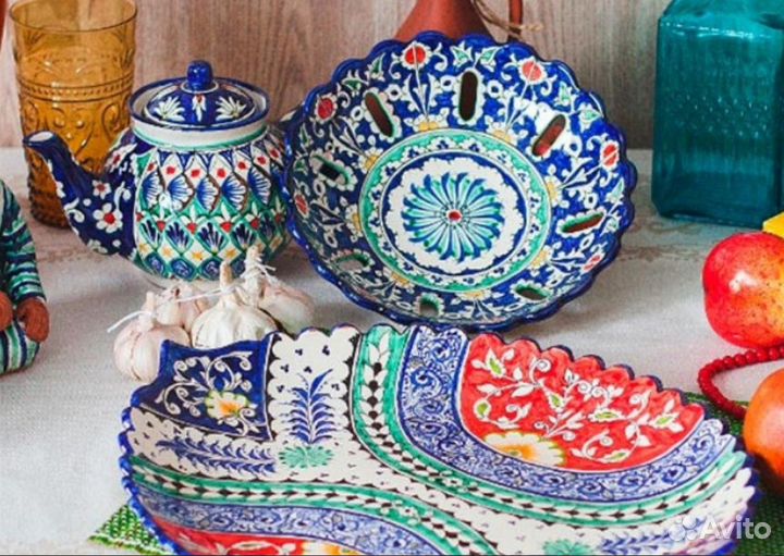 Узбекская посуда Сервизы Казаны чугунные