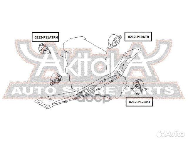 Подушка двигателя левая MT 0212P12LMT asva