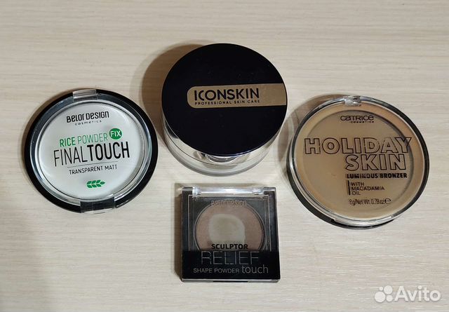 Пудра, бронзер, контур для лица