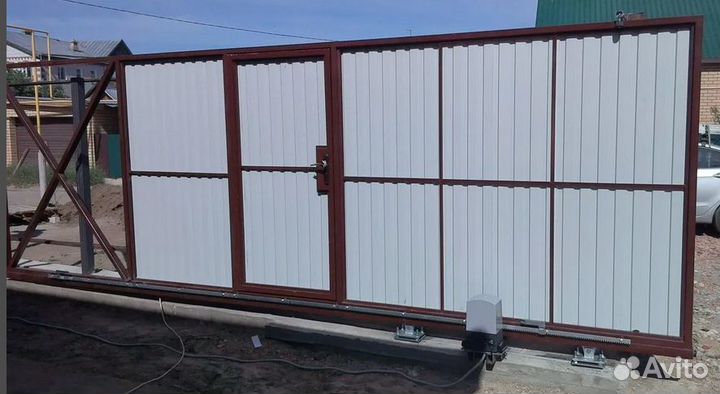 Откатные ворота с автоматикой 4 м и 5 м