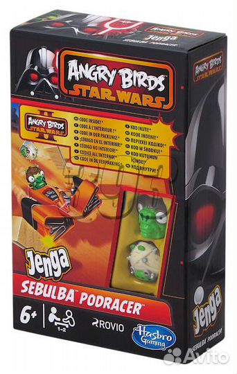 Настольная игра Angry Birds дженга Гонщики (37715)