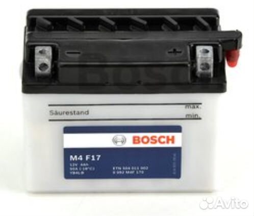 Аккумулятор мото bosch 0092M4F170 (504 011 002) 4А