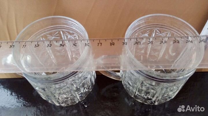 2 Кружки стеклянные 150мл