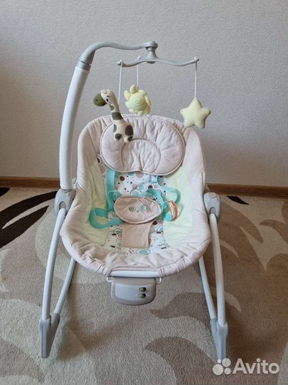 Детские электронные качели шезлонг