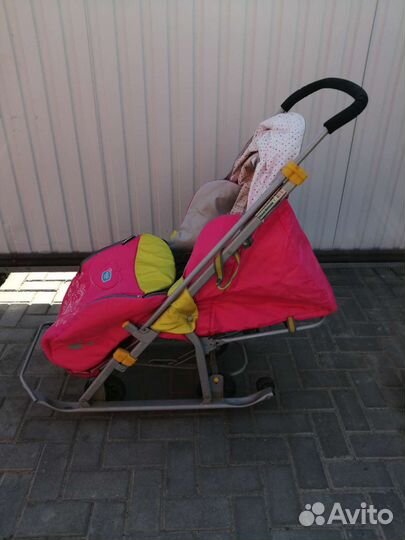 Детские санки коляска ника