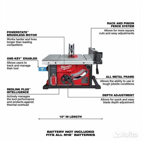 Торцовачная пила Milwaukee m18 fuel 2736 FTS210-0