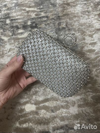 Вечерний клатч со стразами