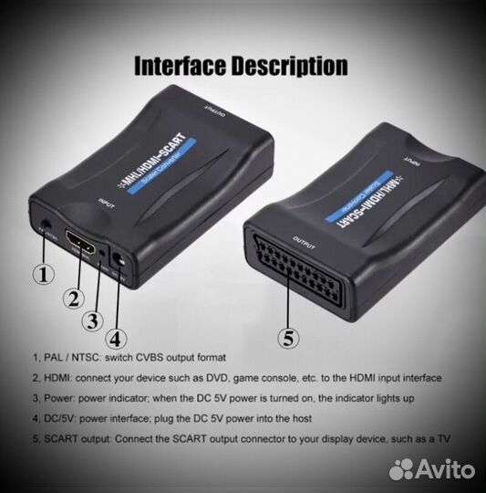 Hdmi scart видеоконвертер
