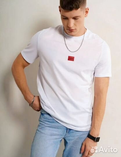 Футболка однотонная hugo