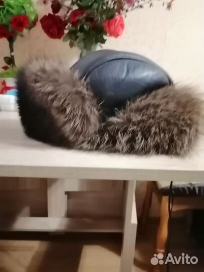 Мужская шапка с натуральным мехом