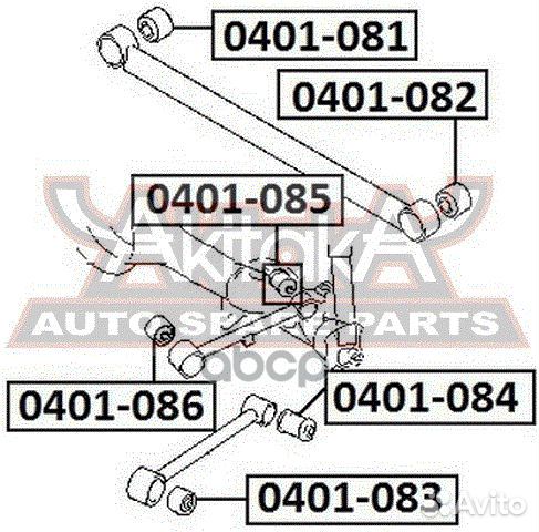 0401-083 asva сайлентблок задней тяги 0401-083