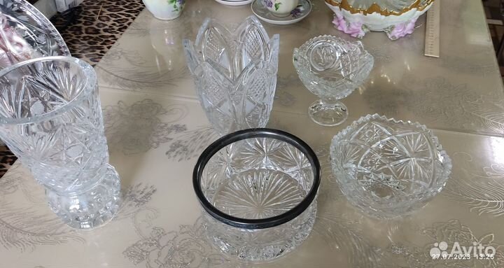 Хрустальная посуда Вазы, Салатницы, Бокалы