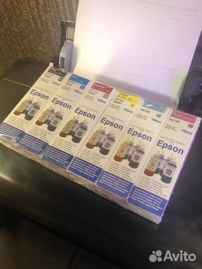 Цветной струйный принтер epson l805 снпч