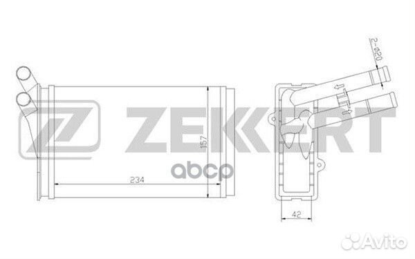 Радиатор отоп. Audi 80 V 94- A4 94- Skoda Sup