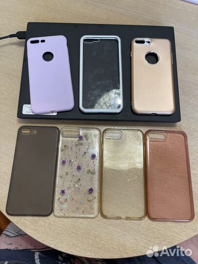 Чехол, защитное стекло на iPhone 7 8 plus