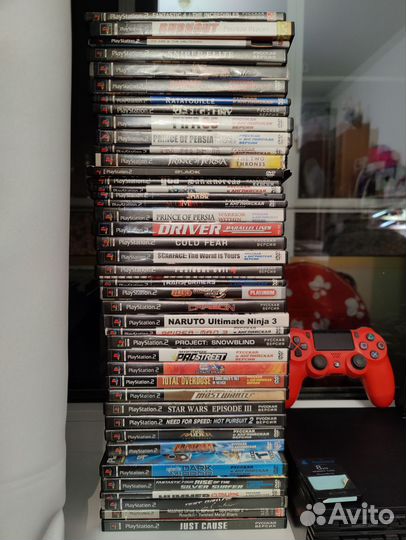 Playstation 2, 84 диска, 2 джойстика ps2 ps4