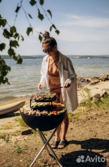 Мангальная зона, гриль стол
