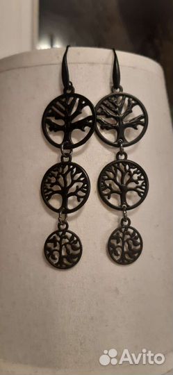 Длинные стильные серьги 5 пар