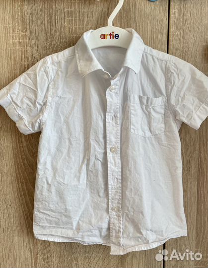 Рубашка белая для мальчика 92 Cherubino