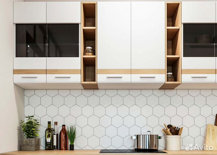 Кухня белый глянец на заказ