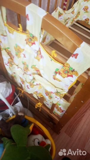 Бортик,балдахин,подушечка,постель в кроваткуАкадем