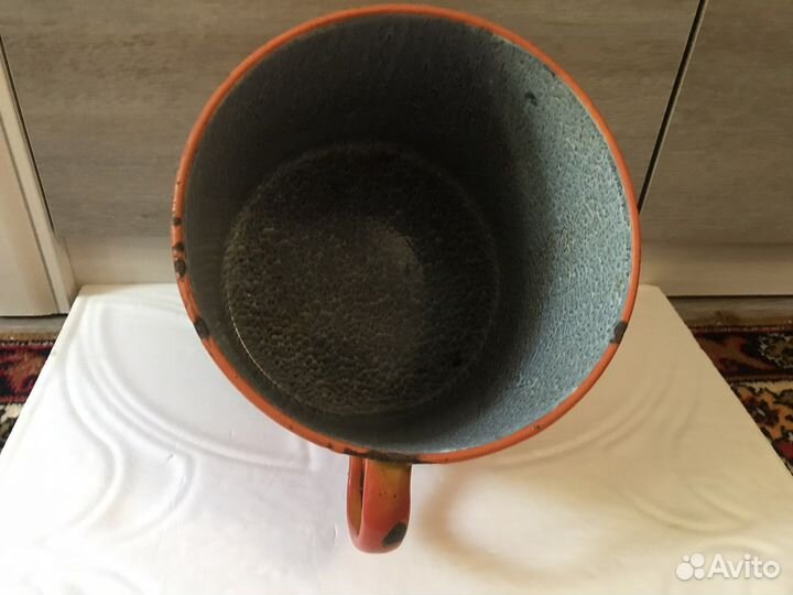 Старинная эмалированная кружка ковш 5 л