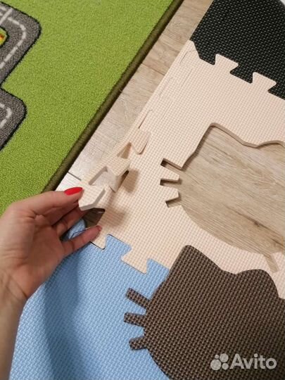Мягкий коврик-пазл новый