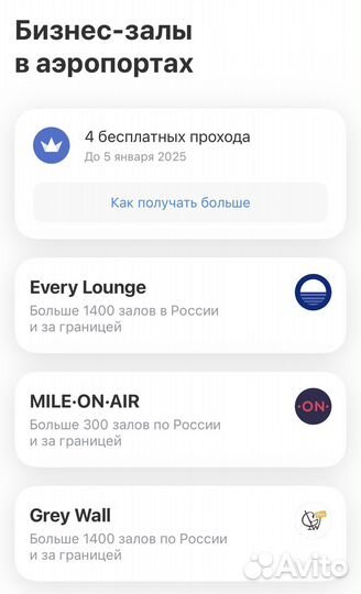 Проход в бизнес зал аэропорта