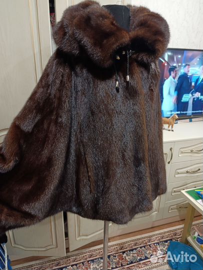 Шуба норковая пончо