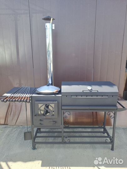 Мангал барбекю с печью 