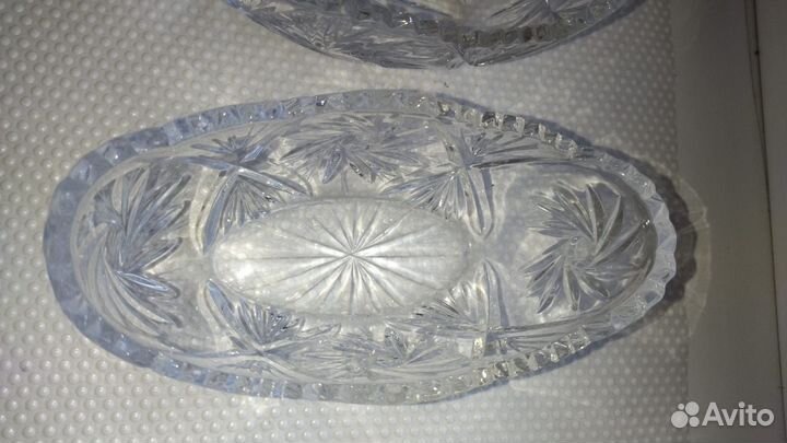 Ваза салатник хрусталь лодочка