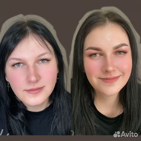 Модель брови губы