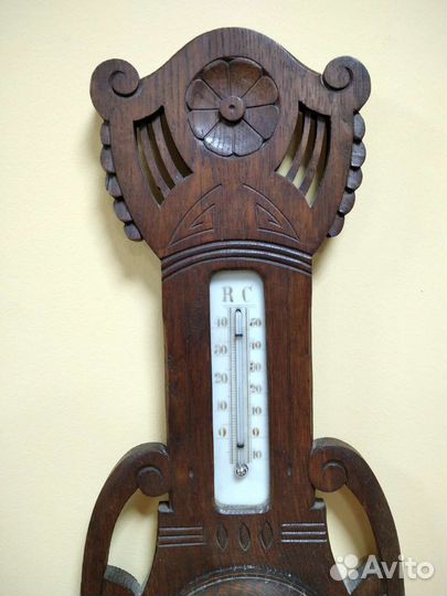 Антикварный Барометр с Термометром