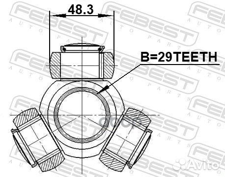 Трипоид 29X48.3 toyota hilux 2004.08-2012.04