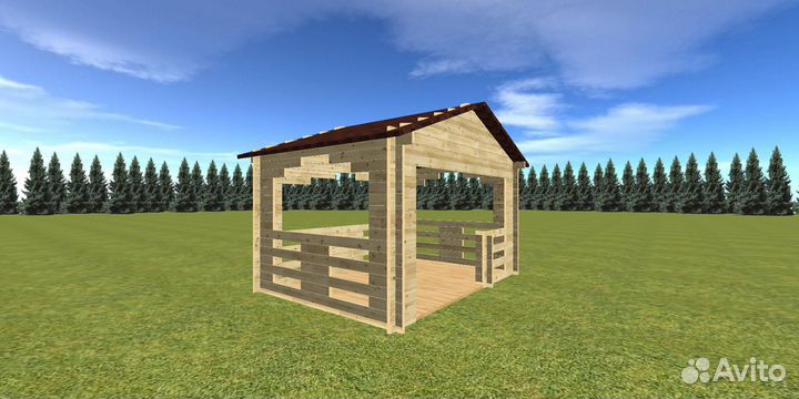 Беседка открытая 4х3 метра