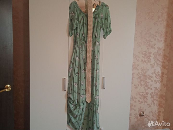 Платье кантри летнее в пол хлопок