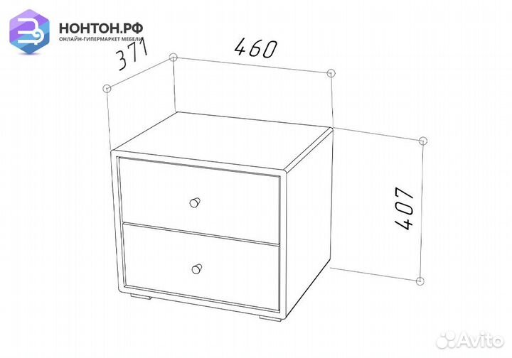 Тумба прикроватная Tango велюр серый
