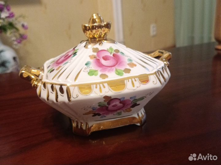 Конфетница СССР гжель