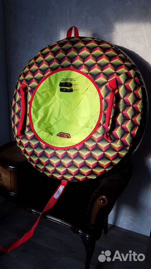 Тюбинг с пластиковым дном 95см