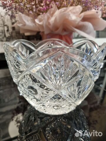 Хрустальная ваза для фруктов СССР