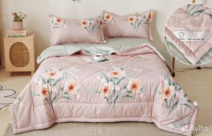 Белье постельное евро, с готовым одеялом
