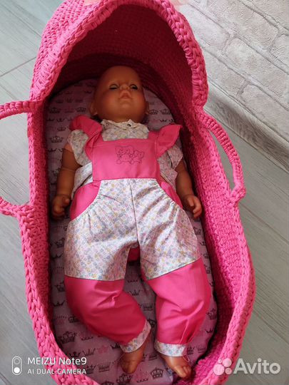 Люлька переноска из трикотажной пряжи